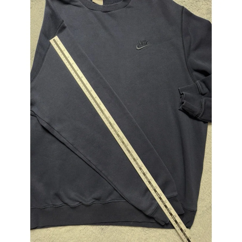 Vintage Y2K Nike Spellout Swoosh Logo Crewneck Sweatshirt Men's XL Pullover Navy